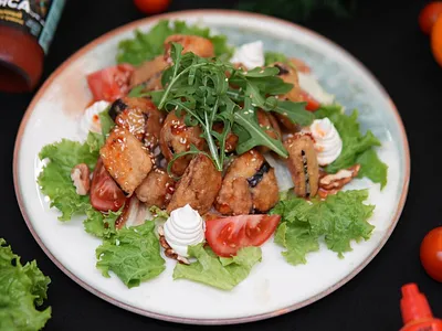 Хрустящие баклажаны с томатами