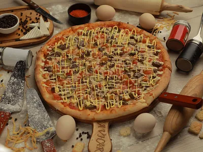 Cheeseburger pizza